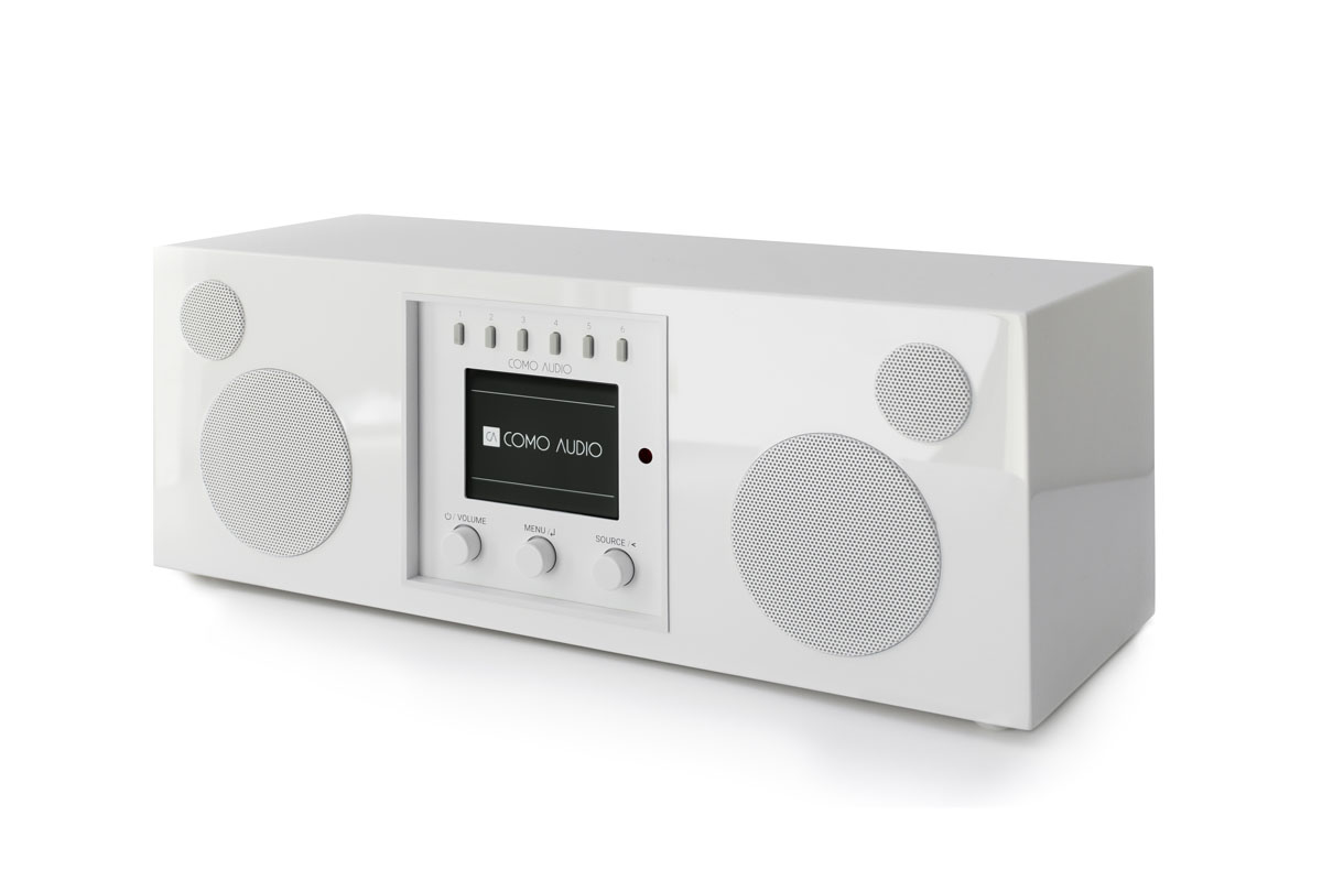 Como Audio Duetto DAB+ Radio with Bluetooth, WiFi, Spotify and Remote highgloss white