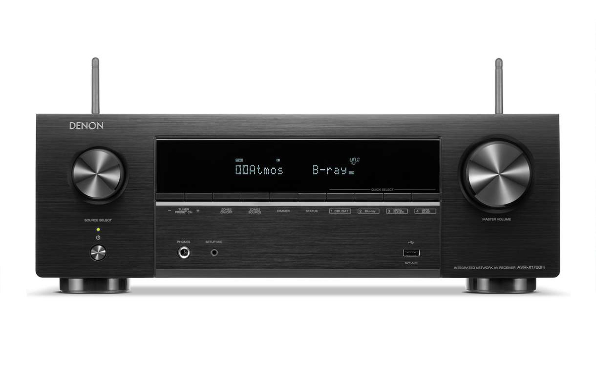 Denon AVR-X1700H  7.2ch 8K AV Receiver with 3D Audio, Voice Control and HEOS® 