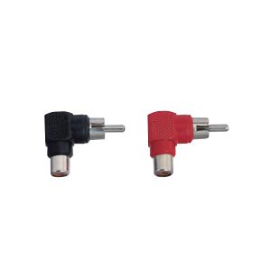 ETM RCA  Angled Connector red/black (Pair) 
