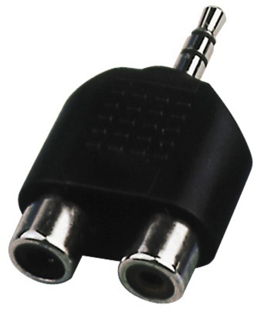 Monacor Adapter From 3,5 MM Plug TO RCA Stereo 