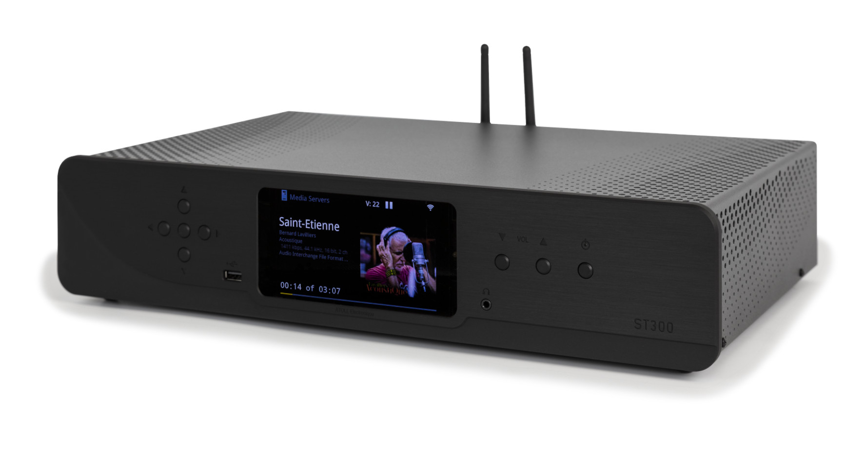 Atoll ST 300 Signature Netzwerk-Streamer mit anloger Lautstärkenregelung schwarz