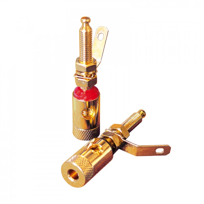 Dynavox Pole Terminal 25 mm Gold Plated, Set of 4 pieces 