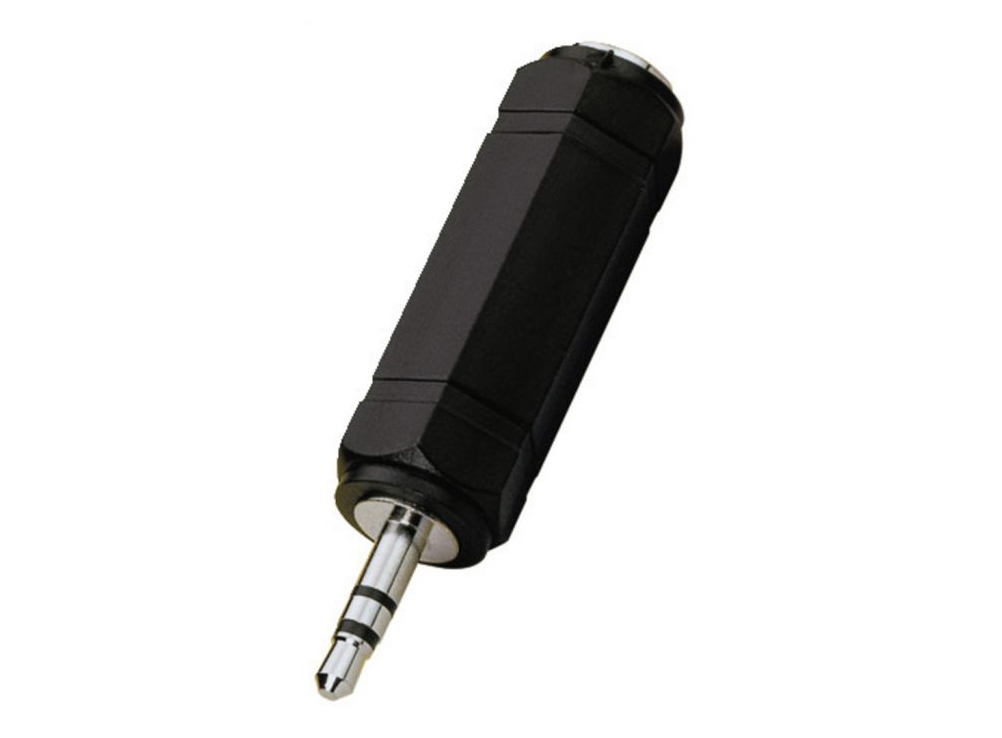 Monacor HA-36 Adapter 3,5-mm-Stereo-Klinkenstecker auf 6,3 -mm-Stereo-Kupplung 