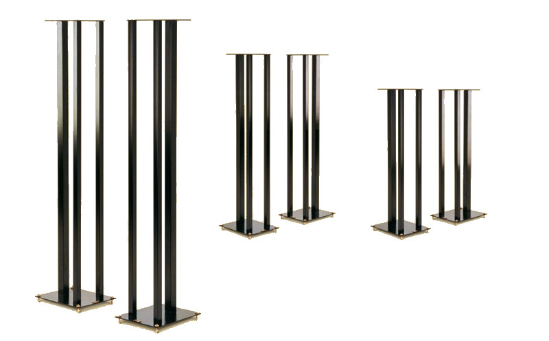 Music Tools FULTUR Heavy Speaker-Stands, black 60cm black/gold