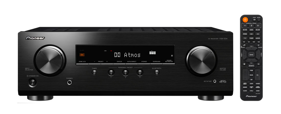 Pioneer VSX-534D 5.1 channel AV receiver with DAB and Bluetooth, black 