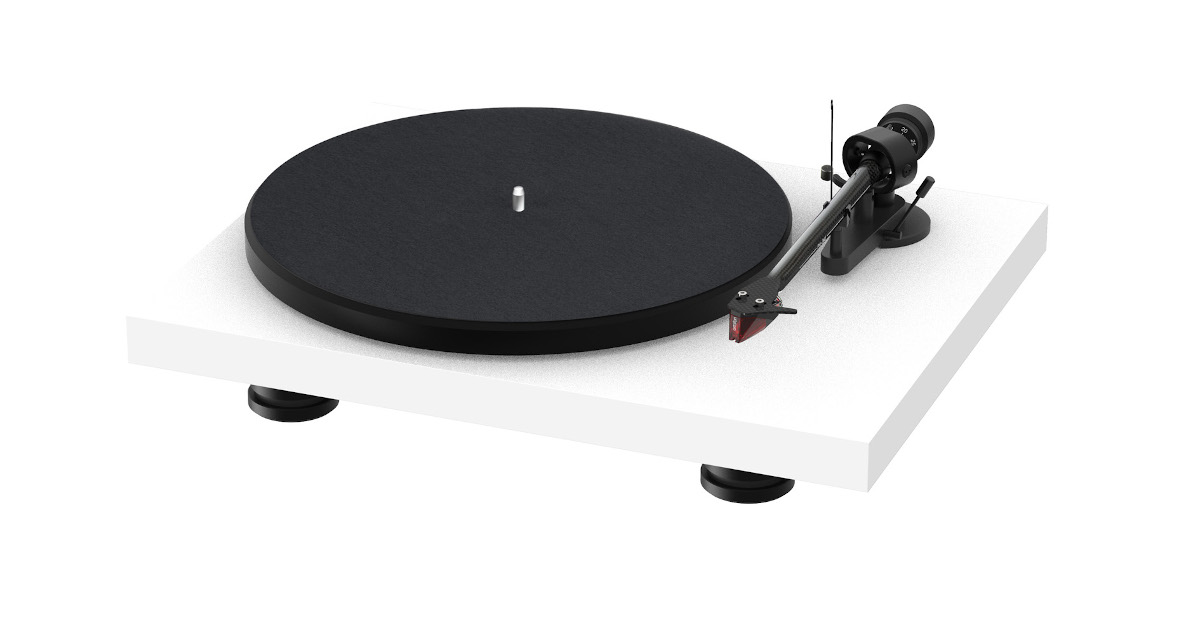 Pro-Ject Debut Carbon DC EVO turntable with Ortofon 2M Red satin white