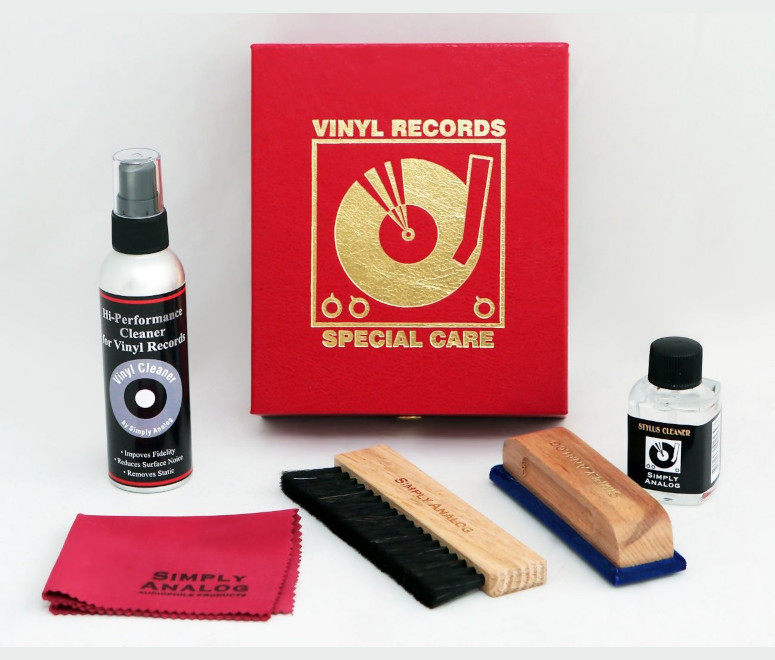 Simply Analog Vinyl Record Clean Box Set red