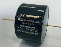 Mundorf M-Cap SUPREME EVO Silver/Gold/Oil 4,7 uF - 800 VDC
