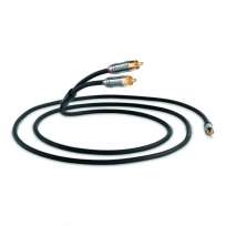 QED Performance J2P graphite cable with 3.5 mm stereo jack on cinch 1,5 mtr.