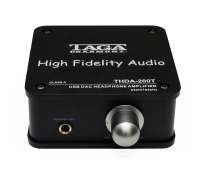 Taga THDA-200T Vacuum Tube Headphone DAC/Amplifier, black 