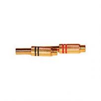 ETM RCA-Socket 6 MM red/black - gold plated (Pair) 