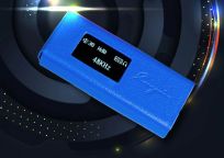 Cayin leather cover for RU6 dongle blue