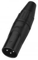 Monacor XLR-Plug Male 823/P, black 