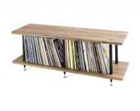 Solidsteel VL-2 Hifi-Rack with record compartments black/Walnut