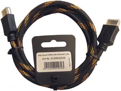 Eagle HDMI-Kabel Ethernet 1,5 mtr. High Speed, gold plated 