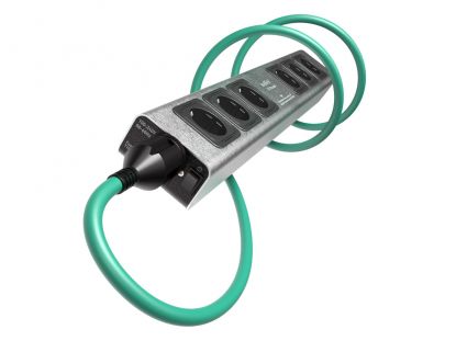 Isotek V5 Polaris Power Socket incl. Initium Power Cable C13 - silver 