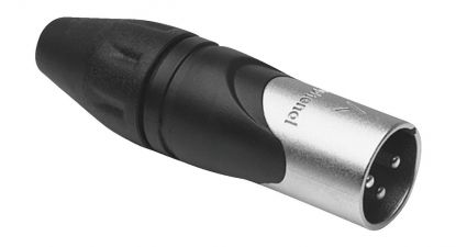Monacor XLR-Stecker AX3M Male, schwarz 