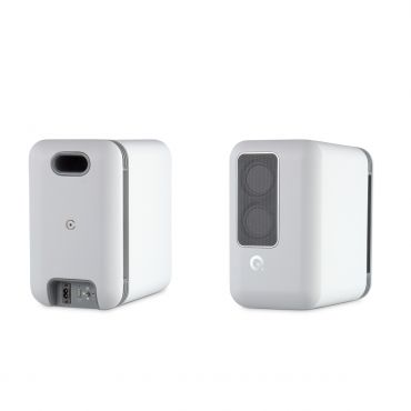 Q-Acoustics Q Active 200 Compact Speaker Pair, incl. Active Streaming Unit, Google Chromecast Version, without Stands white
