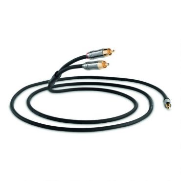 QED Performance J2P graphite cable with 3.5 mm stereo jack on cinch 