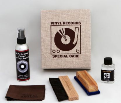 Simply Analog Vinyl Record Clean Box Set brown/nature