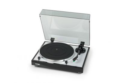 Thorens TD 402 DD Turntable with MM Cartridge and Phono preamplifier high gloss black