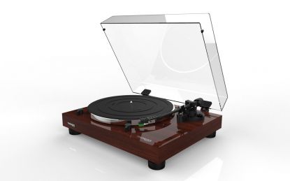 Thorens TD 202 Turntable with MM Phono preamplifier and USB high gloss Walnut